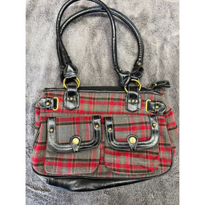 Women's Rosetti Plaid Shoulder Bag One Size Red Gray